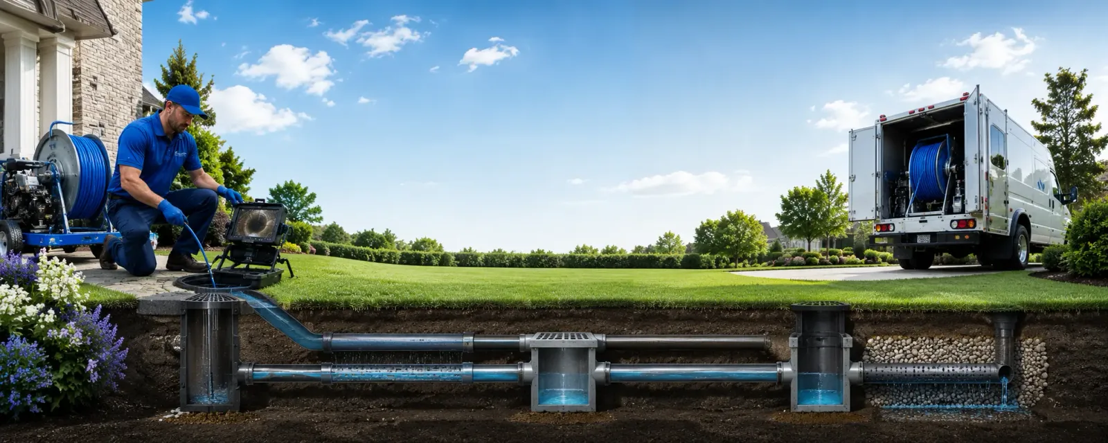 Outdoor drain cleaning information for Lindside, WV